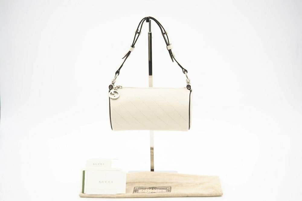 Gucci Blondie Hobo Bag White Leather
